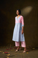Bellflower Gingham Handloom Kurta Set