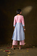 Bellflower Gingham Handloom Kurta Set