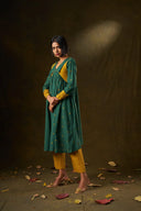 Fern Forest & Mustard Kurta Set