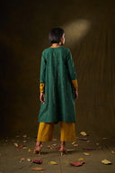 Fern Forest & Mustard Kurta Set