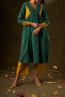 Fern Forest & Mustard Kurta Set