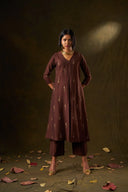 Lady Tulip Deep Brown Kurta Set