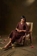 Lady Tulip Deep Brown Kurta Set