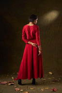 Orchid Red Grid Skirt & Top Set