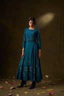 Orchid Teal Grid Skirt & Top Set