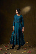 Orchid Teal Grid Skirt & Top Set