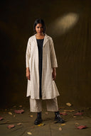 Magnolia Monochrome Grid Shacket Set