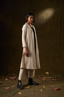 Magnolia Monochrome Grid Shacket Set