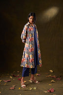 Bougainvillea Floral Jacket & Kurta Set
