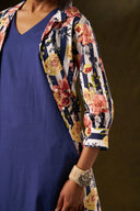 Bougainvillea Floral Jacket & Kurta Set