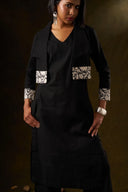 Zinnia Black Shacket Kurta Set