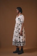 Daffodil Beige Dual Bloom Dress