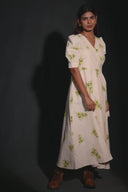 Primrose Beige & Mint Green Wrap Dress