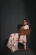 Primrose Beige & Crimson Wrap Dress