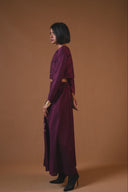 Orchid Wine Grid Skirt & Top Set