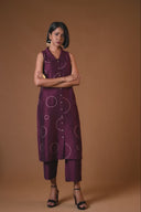 Aster Wine kurta Co-ord Set