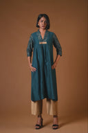 Marigold Teal & Gold Kurta Set