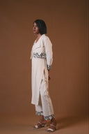Zinnia Off-White Shacket Kurta Set
