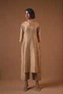 Lily Golden Silk Kurta Set
